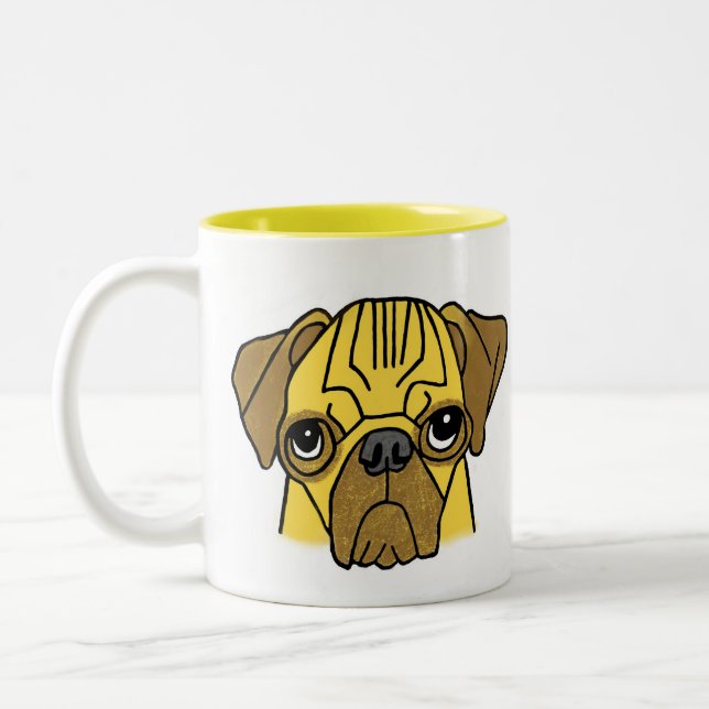 Puggie Wuggie Two-Tone Coffee Mug (Left)
