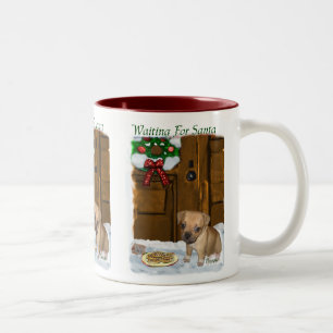 Puggle Christmas Gifts Two-Tone Coffee Mug