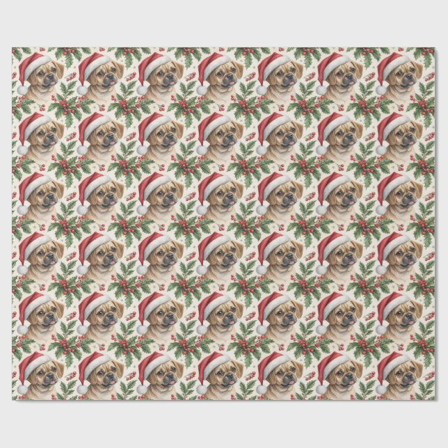 Puggle Christmas Wrapping Paper (Flat)