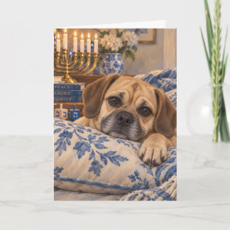 Puggle Hanukkah Greeting Card