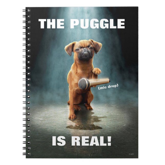 Puggle Mic Drop Notebook (Front)