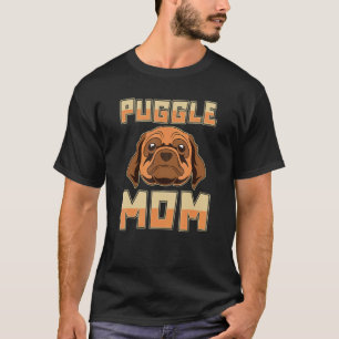 Puggle Mom Cute Animal Pet Owner Dog Lover Mommy P T-Shirt