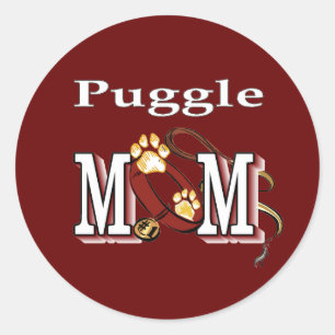 Puggle Mom Gifts Classic Round Sticker