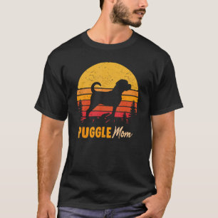 Puggle Mom Mama Vintage Retro Dog Women Gift T-Shirt