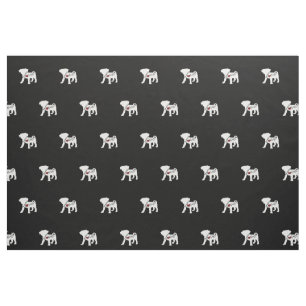 Puggle (Pug / Beagle) Love Fabric