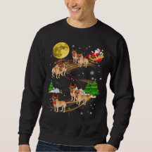 Puggle Reindeer Christmas Dog Riding Santa Xmas