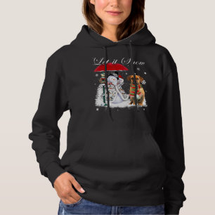 Puggle Santa Dog Christmas Snowman Xmas Pajama Hoodie