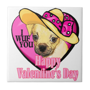 Puggle Valentine's Day Tile
