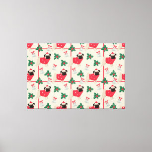 Puggy Christmas Canvas Print