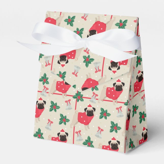 Puggy  Christmas Favour Box (Front Side)