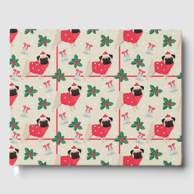 Puggy Christmas Guest Book (Front)