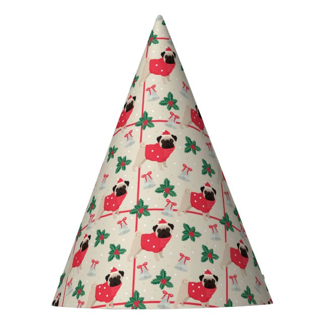 Puggy Christmas Party Hat (Front)