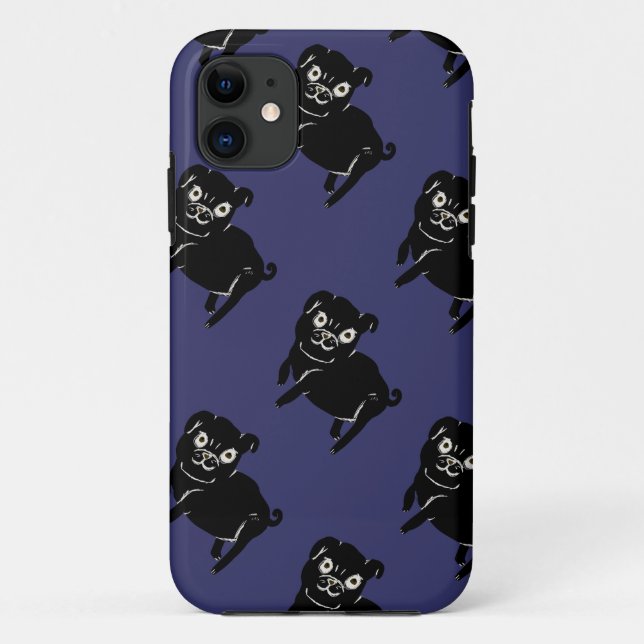 Puggy Doodle Case-Mate iPhone Case (Back)