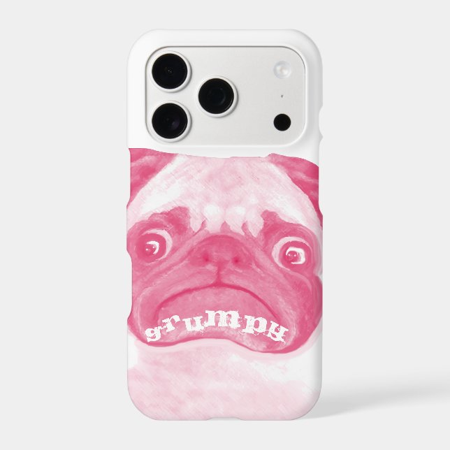 Puggy PINK Grumpy personnalisée (Verso)