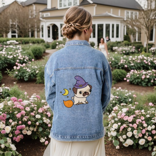 Puggy Witch Denim Jacket (Wedding Back)