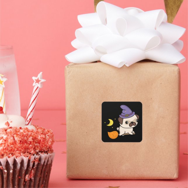 Puggy Witch Stickers (Party)