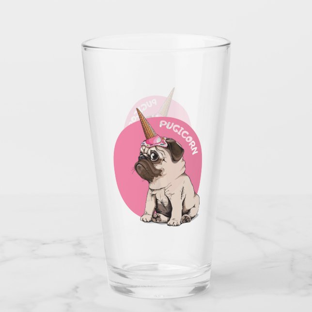 Pugicorn Glass (Front)