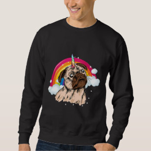 Pugicorn Pug Unicorn Gift For Girl Kids Space Gala Sweatshirt
