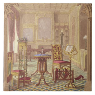 Pugin's Gothic Furniture, by Augustus Charles Pugi Tile