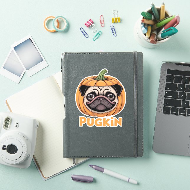 Pugkin Pug Halloween Happy Halloween Oversized T-S (iPad Cover)