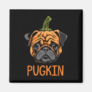 Pugkin Pug Halloween Pumpkin Thanksgiving Men Wome Magnet