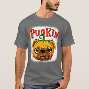 Pugkin Pug Pumpkin T Halloween Kids Boys Thanksgi T-Shirt