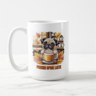 Pugkin Spice Latte – Cute Autumn Pug Coffee Design Coffee Mug