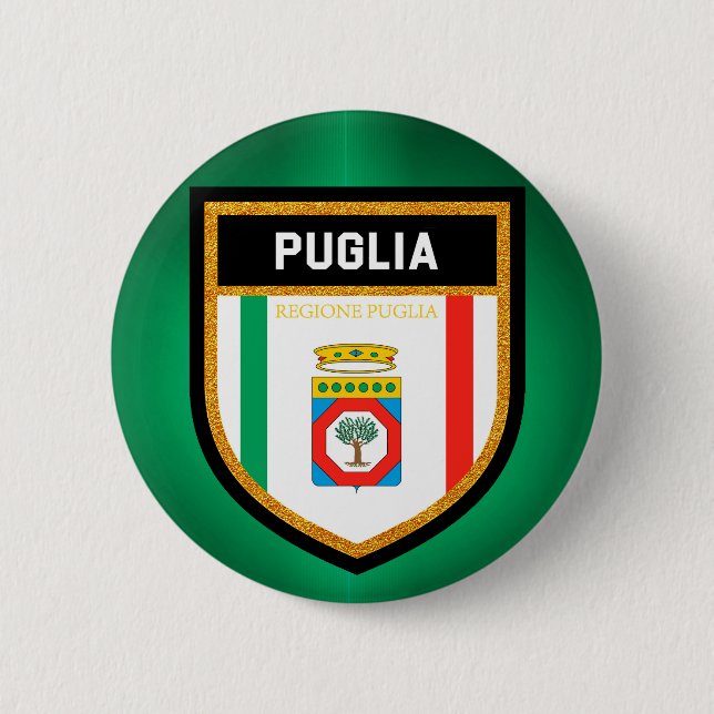 Puglia Flag 2 Inch Round Button (Front)