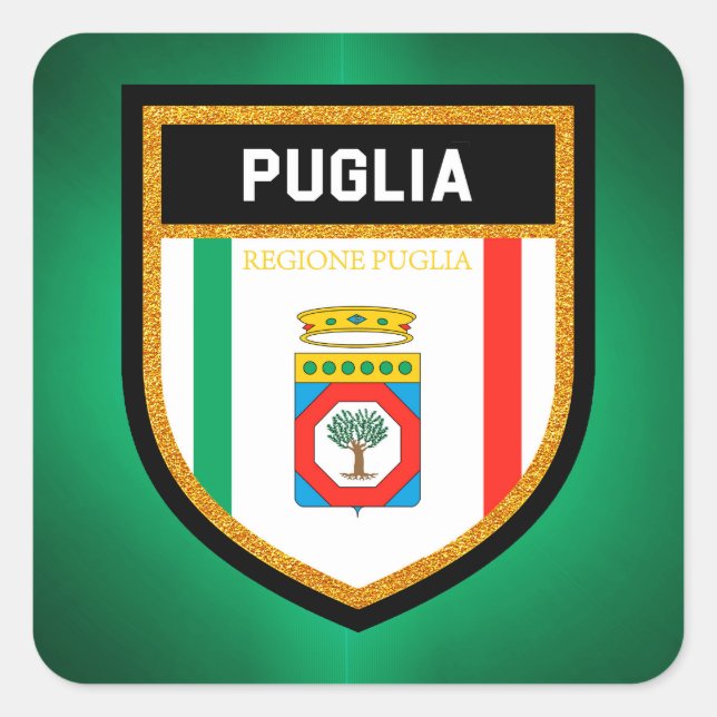 Puglia Flag Square Sticker (Front)
