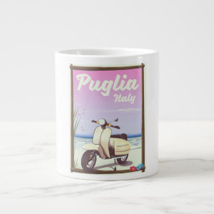Puglia Italy Travel poster. Large Coffee Mug