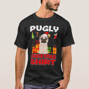 Pugly Christmas Pug Dog Xmas Pajama Holiday Cute 5 T-Shirt