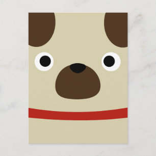 Pugly Pug Postcard
