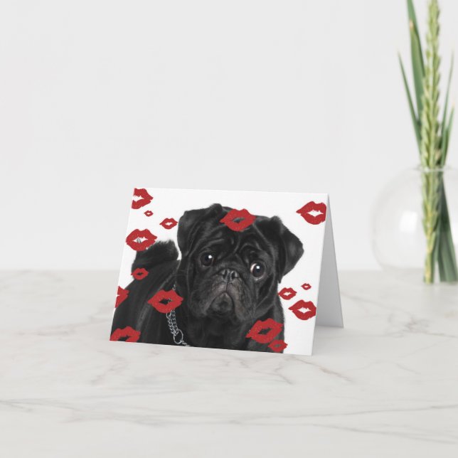 Pugs and Kisses Card (Front)