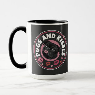 Pugs And Kisses Dog Pun Pug Lovers Mug