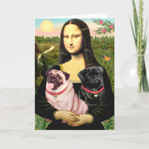 Pugs (Fawn + Blk) - Mona Lisa Card