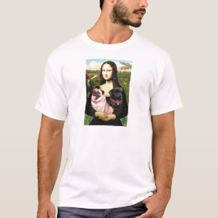 Pugs (Fawn + Blk) - Mona Lisa T-Shirt
