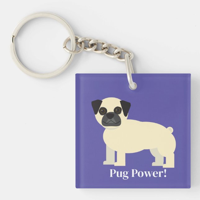 Pugs,  keychain (Front)