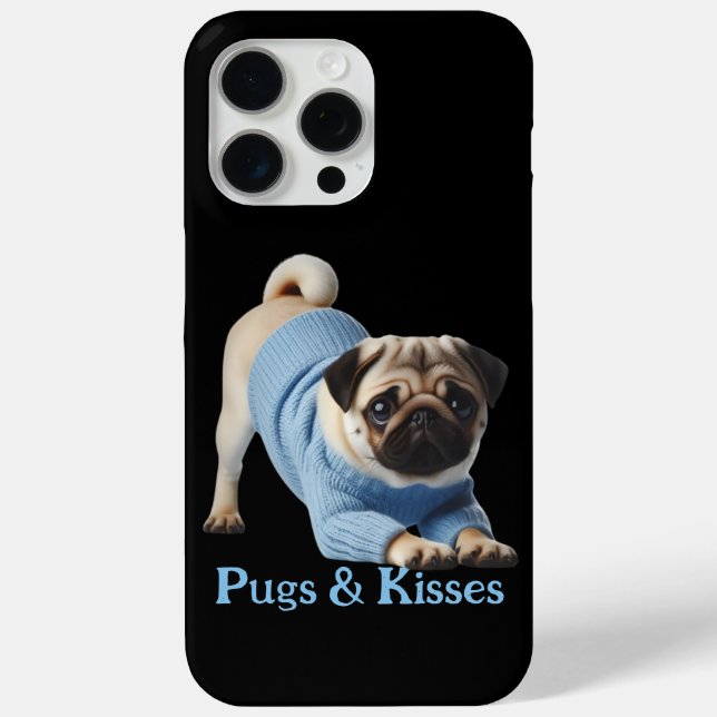 Pugs & Kisses Case-Mate iPhone Case (Back)