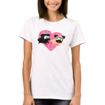 Pugs & Kisses Heart Tee