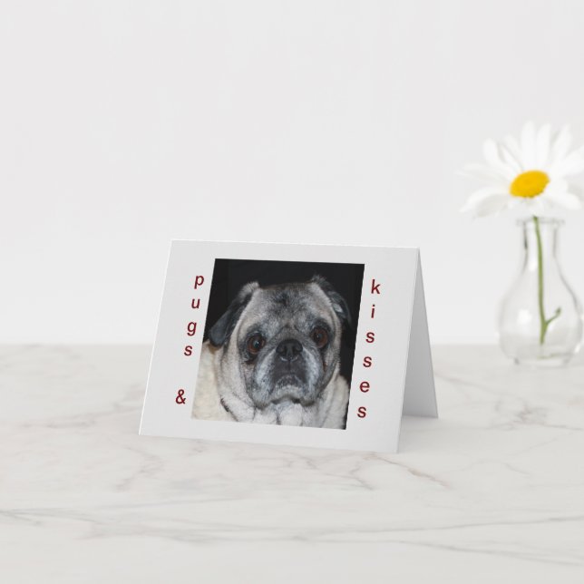 Pugs & Kisses Note Card (Small Plant)