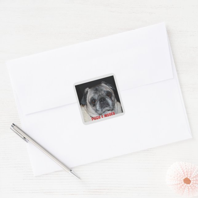 Pugs & Kisses Sticker (Envelope)