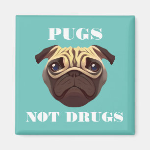 Pugs not drugs magnet