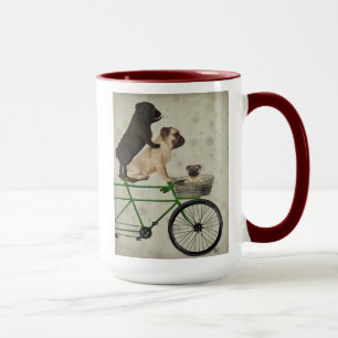 Pugs on Bicycle Mug