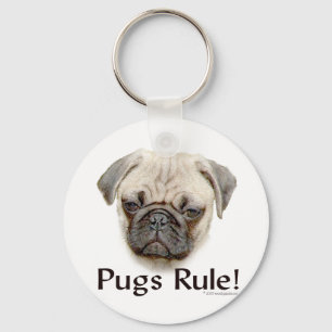 Pugs Rule Keychain