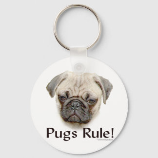 Pugs Rule Keychain