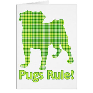 Pugs Rule Spring Green Plaid Tees & Gifts