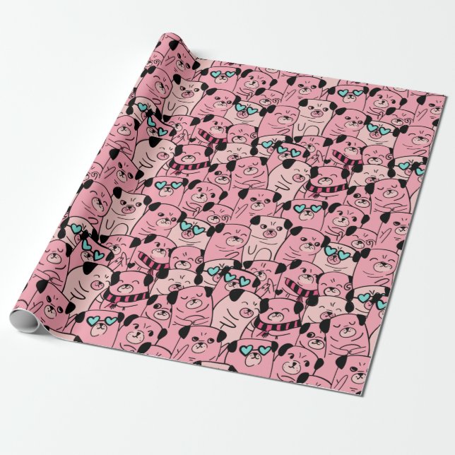 Pugs Wrapping Paper (Unrolled)