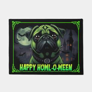 Pugstein Happy Howl-o-ween Doormat