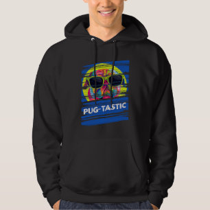 Pugtastic  Pug Humor Dutch Bulldog Animal Pun Dog  Hoodie