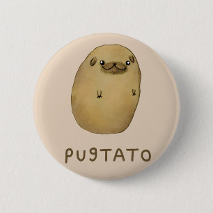 Pugtato 2 Inch Round Button